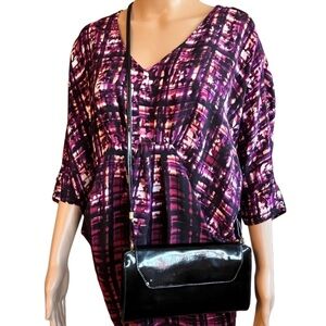 Vintage Ande Purse: Black Patent Leather Convertible Crossbody Bag